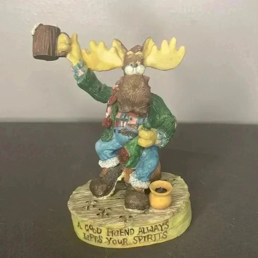 Enesco 1995 Moose Creek Crossing Figurine- A Good Friend Lifts Your Spirts